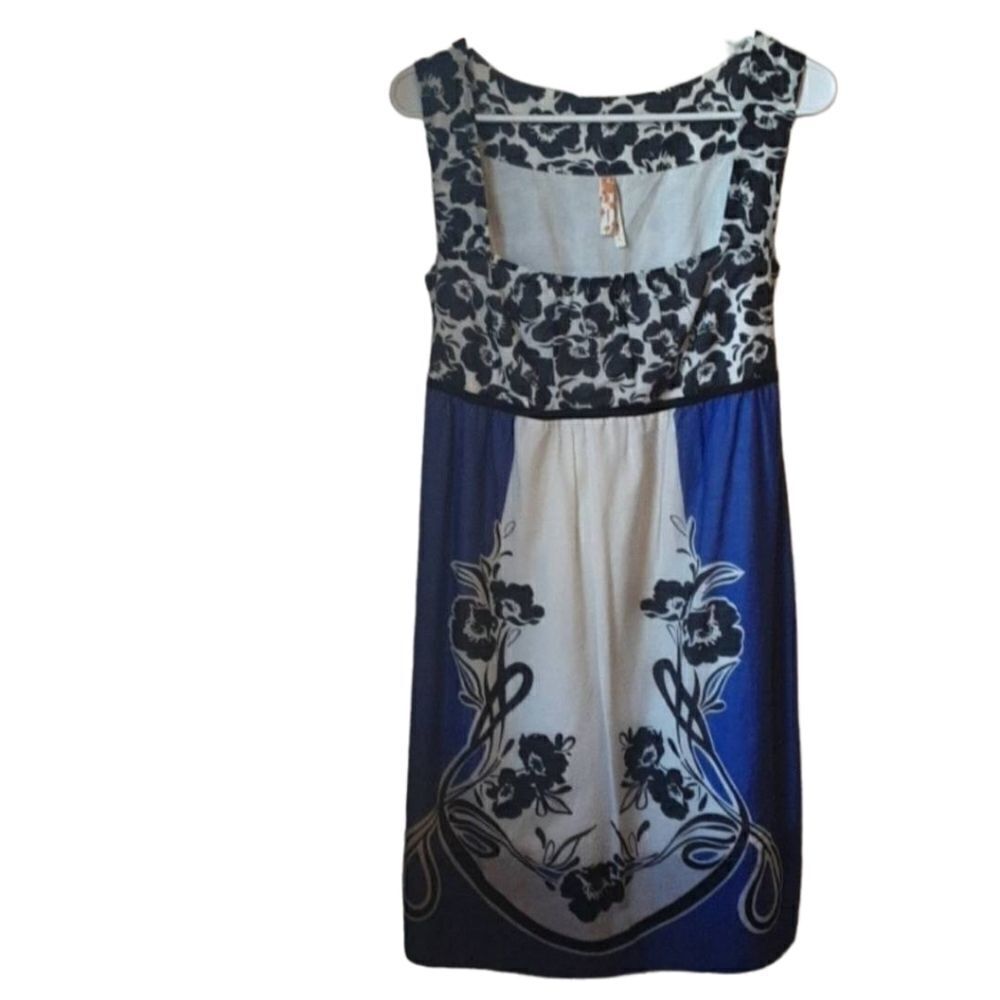 ANTHROPOLOGIE MAEVE FLORAL SILK/COTTON MIDI DRESS SIZE 6